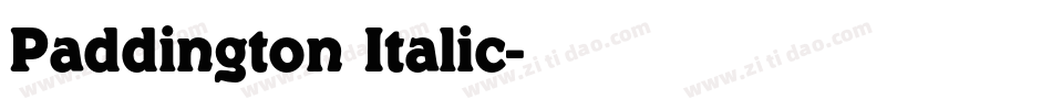 Paddington Italic字体转换